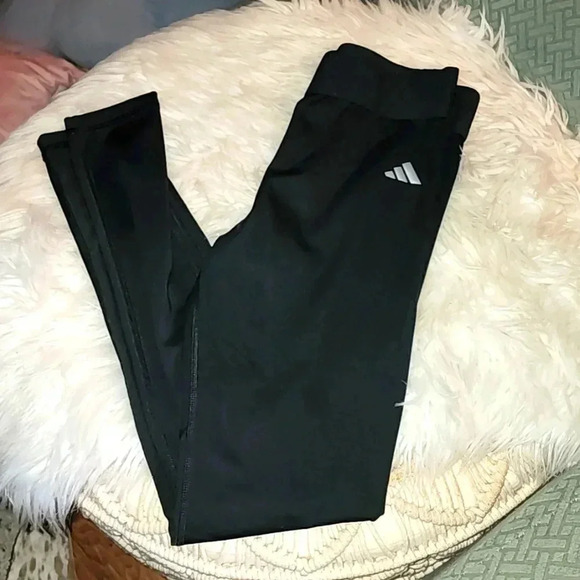 Adidas Tech Fit Black Leggings - Picture 1 of 5